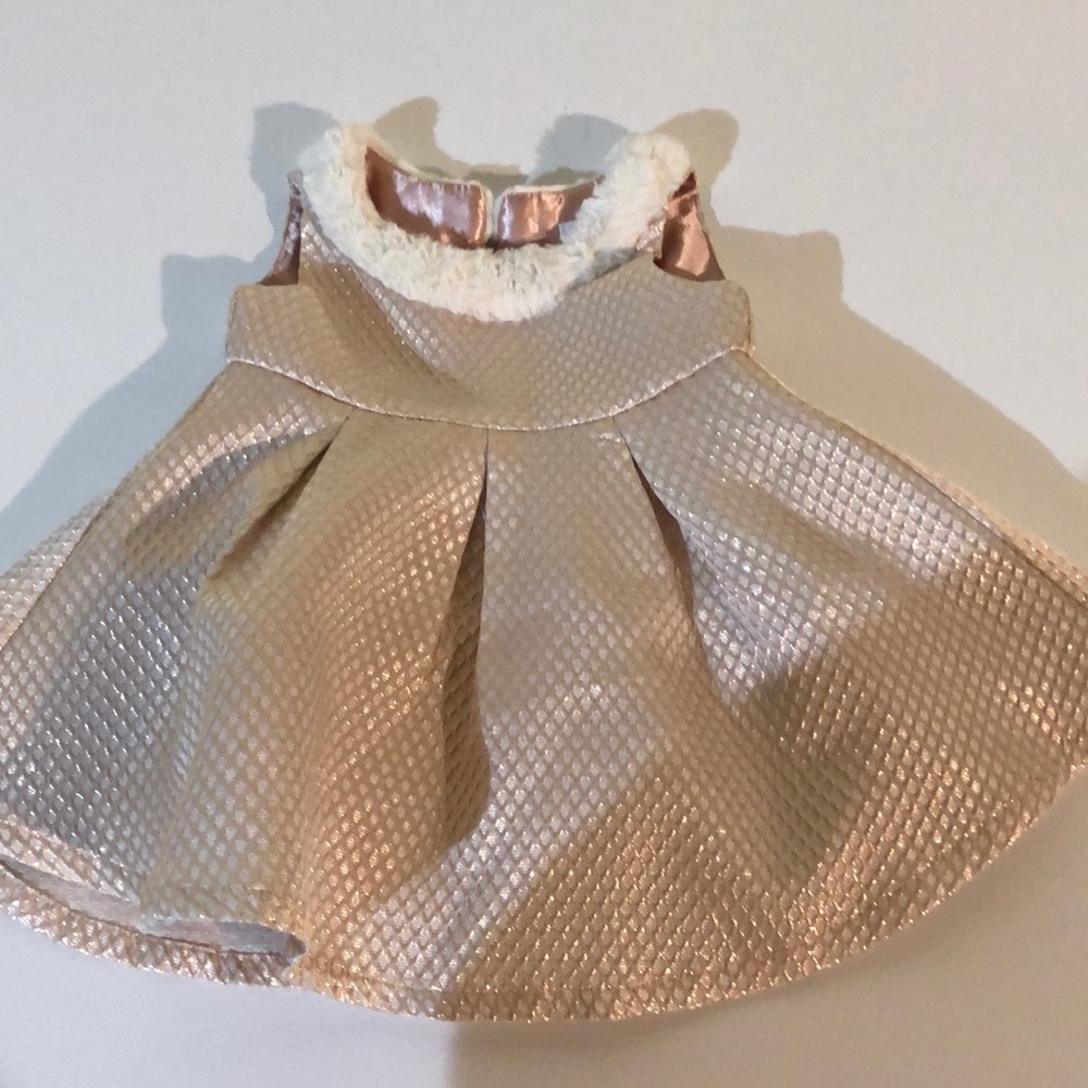 GUC Pink, shimmery dress with white collar